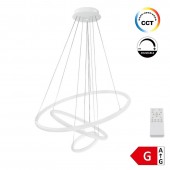 Lámpara 78W LED CCT colgante 3 Rings blanco Regulable - 1