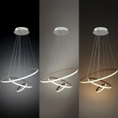 Lámpara 78W LED CCT colgante 3 Rings blanco Regulable - 3