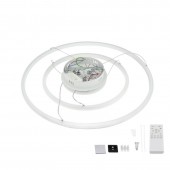 Lámpara 78W LED CCT colgante 3 Rings blanco Regulable - 4
