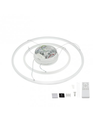 Lámpara 78W LED CCT colgante 3 Rings blanco Regulable - 4