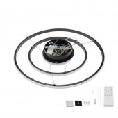 Lámpara 78W LED CCT colgante 3 Rings negro Regulable - 4