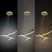 Lámpara 78W LED CCT colgante 3 Rings Gold Regulable - 3