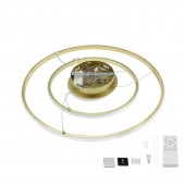 Lámpara 78W LED CCT colgante 3 Rings Gold Regulable - 4