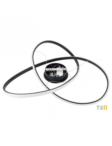 Lámpara 30W LED CCT colgante Sand negro - 4