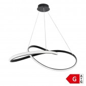 Lámpara 30W LED colgante Sand negro - 1