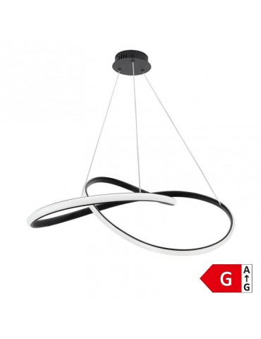Lámpara 30W LED colgante Sand negro - 1