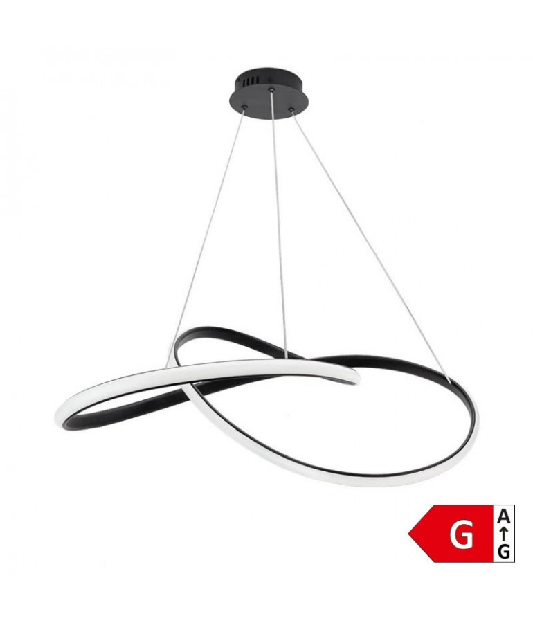 Lámpara 30W LED colgante Sand negro - 1