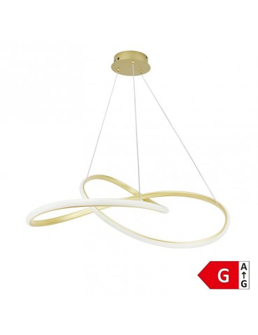 Lámpara 30W LED colgante Sand Satin gold cálido - 1