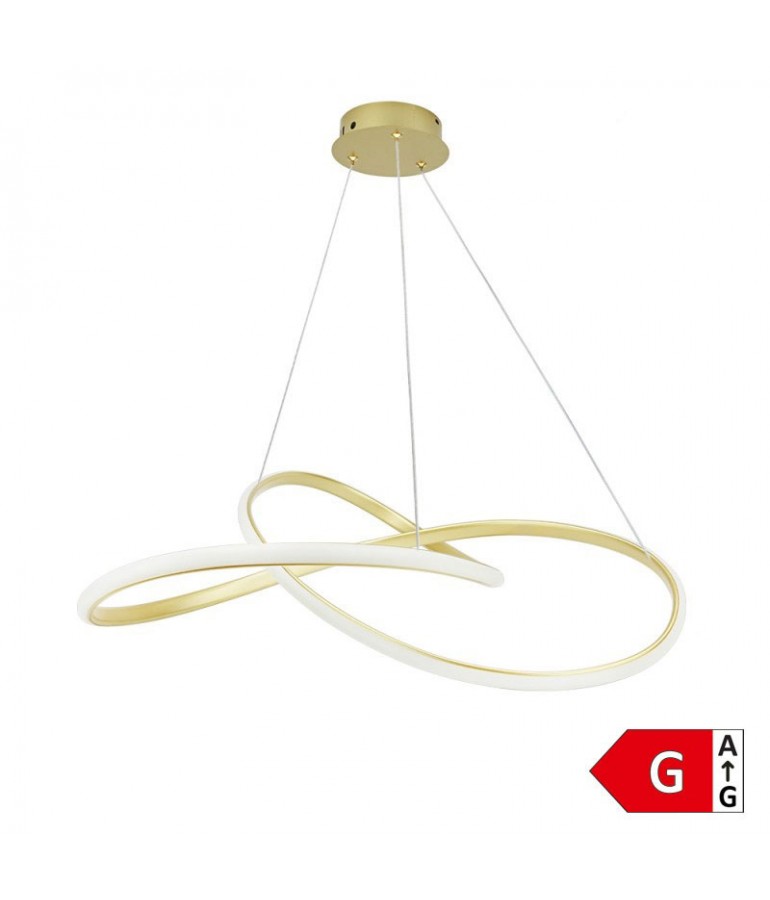 Lámpara 30W LED colgante Sand Satin gold cálido - 1