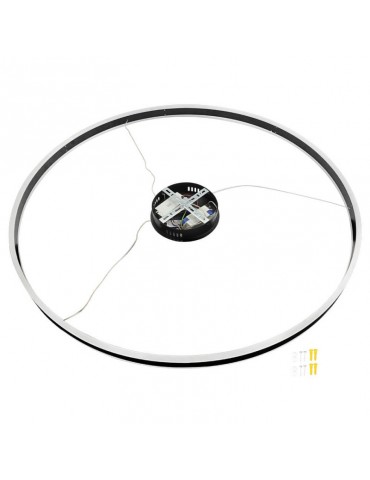 Lámpara 60W LED colgante 1m diámetro negro - 4