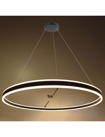 Lámpara 60W LED colgante 1m diámetro negro - 3