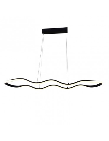Lámpara 24W LED colgante 1m diámetro negro - 3