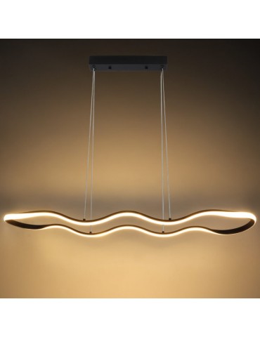 Lámpara 24W LED colgante 1m diámetro negro - 5
