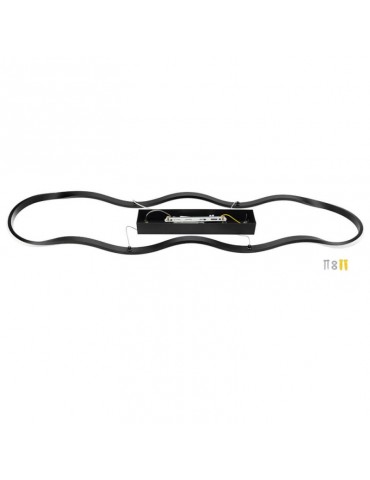 Lámpara 24W LED colgante 1m diámetro negro - 4