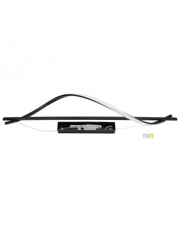 17W LED Lámpara colgante 110cm blanco cálido negro - 4