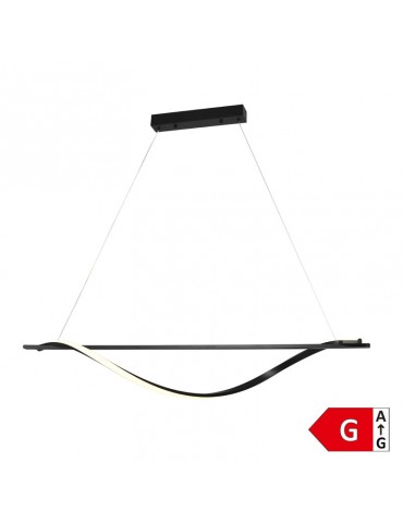 17W LED Lámpara colgante 110cm blanco cálido negro - 5