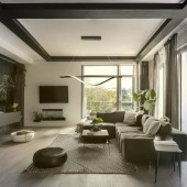 17W LED Lámpara colgante 110cm blanco cálido negro - 2