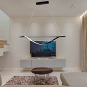 Lámpara 17W LED colgante 110cm blanco cálido negro - 2