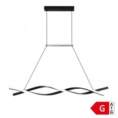 Lámpara 28W LED colgante 120cm blanco cálido negro - 1