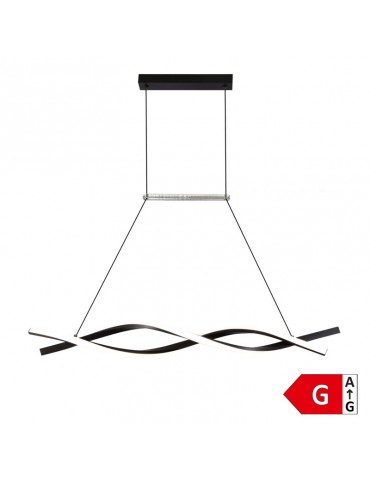 Lámpara 28W LED colgante 120cm blanco cálido negro - 1