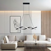 Lámpara 28W LED colgante 120cm blanco cálido negro - 2