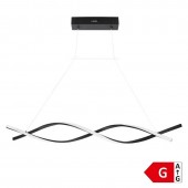 Lámpara 28W LED colgante 120cm blanco cálido negro - 6