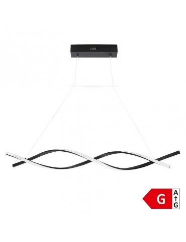 Lámpara 28W LED colgante 120cm blanco cálido negro - 6