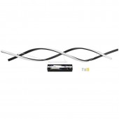 Lámpara 28W LED colgante 120cm blanco cálido negro - 5