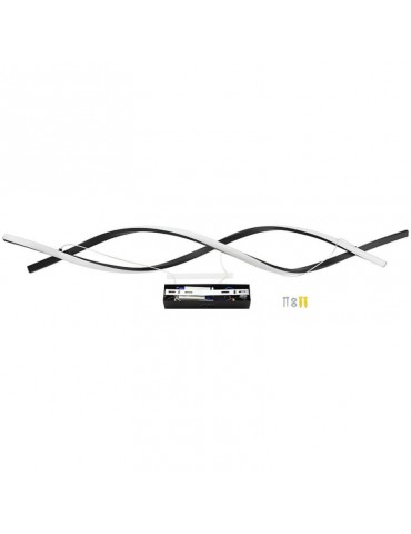 Lámpara 28W LED colgante 120cm blanco cálido negro - 5