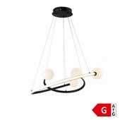 Lámpara 36W LED colgante Oval 2 negro - 4