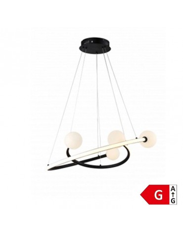 Lámpara 36W LED colgante Oval 2 negro - 4