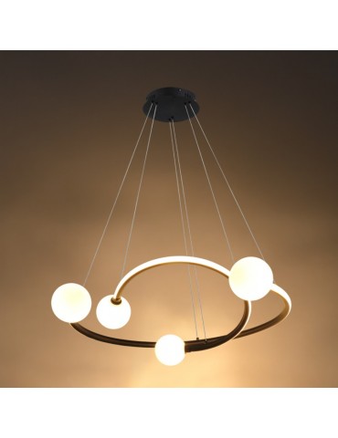 Lámpara 36W LED colgante Oval 2 negro - 3