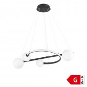 Lámpara 36W LED colgante Oval 2 negro - 1