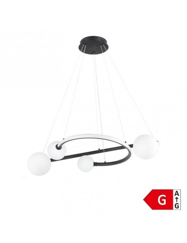 Lámpara 36W LED colgante Oval 2 negro - 1