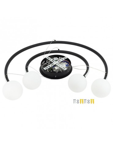 Lámpara 36W LED colgante Oval 2 negro - 5
