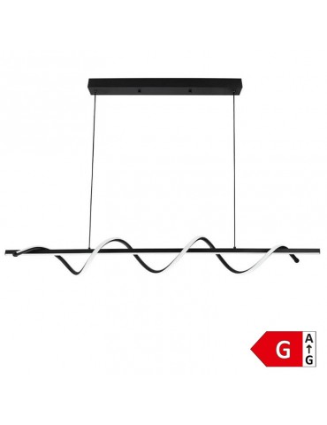 Lámpara 17W LED colgante 110cm blanco cálido negro - 1