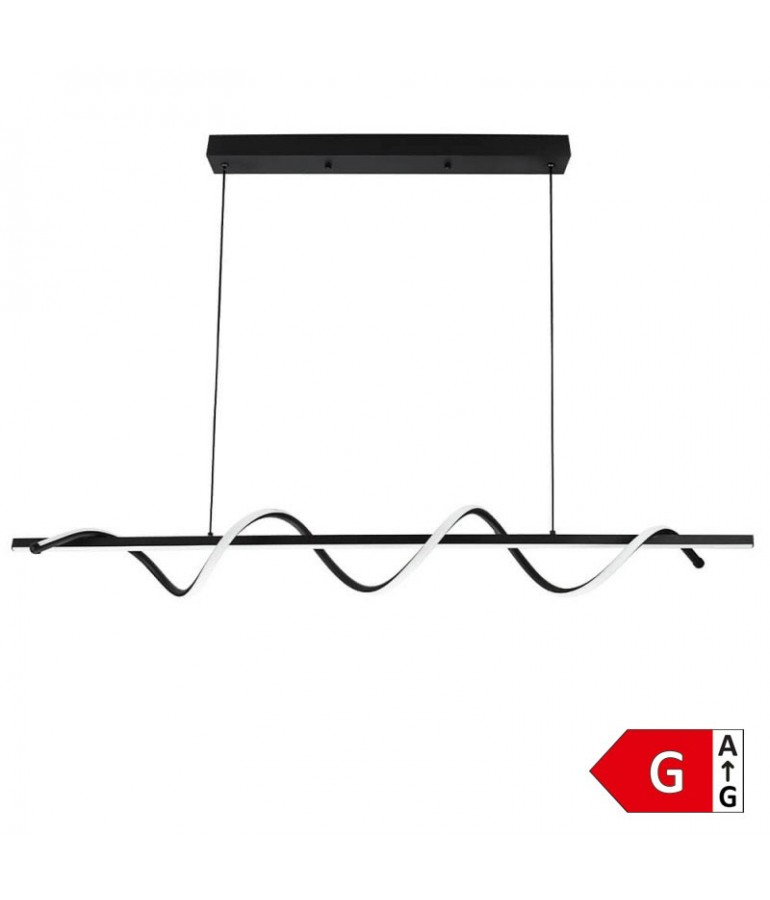Lámpara 17W LED colgante 110cm blanco cálido negro - 1