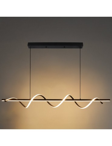 Lámpara 17W LED colgante 110cm blanco cálido negro - 3