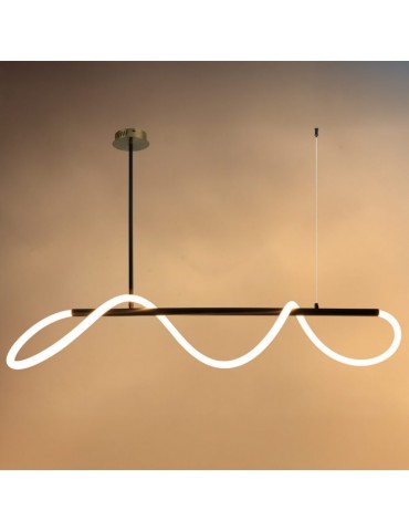 36W LED lámpara colgante negro blanco 100cm - 3