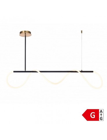 36W LED lámpara colgante negro blanco 100cm - 1