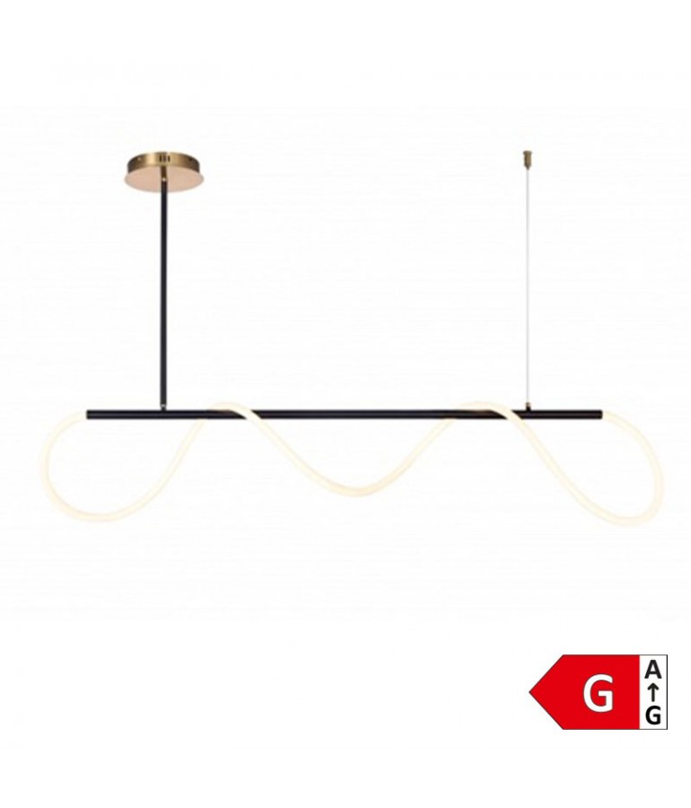36W LED lámpara colgante negro blanco 100cm - 1