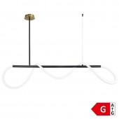 36W LED lámpara colgante negro blanco 100cm - 5