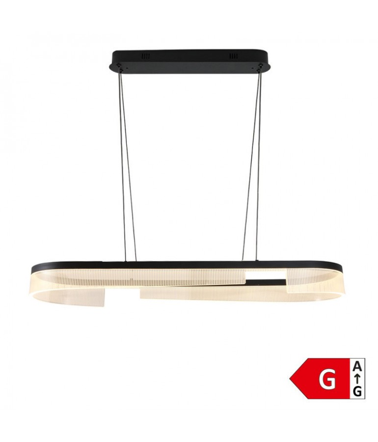 Lámpara 30W LED colgante Anillo oval 1m - 1