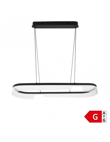 Lámpara 30W LED colgante Anillo oval 1m - 5