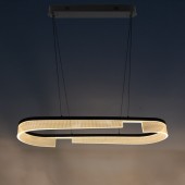 Lámpara 30W LED colgante Anillo oval 1m - 3