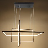 Lámpara 67W LED colgante Geo 80cm negro - 3