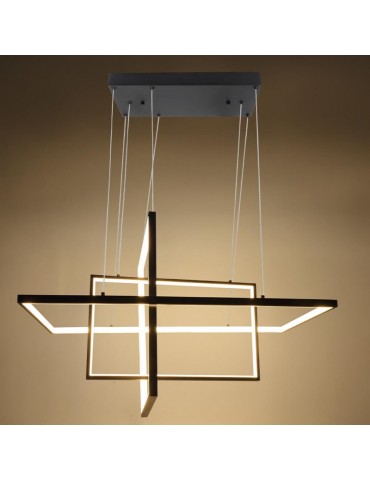 Lámpara 67W LED colgante Geo 80cm negro - 3
