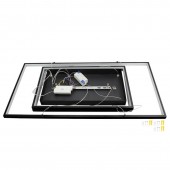 Lámpara 67W LED colgante Geo 80cm negro - 5