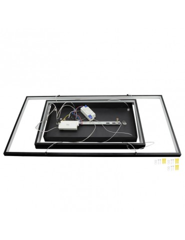 Lámpara 67W LED colgante Geo 80cm negro - 5