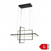 Lámpara 67W LED colgante Geo 80cm negro - 6